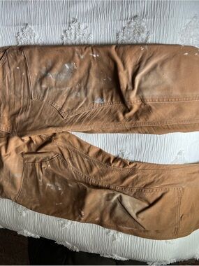 Carhartt Men's Tan Relaxed Fit Work Jeans